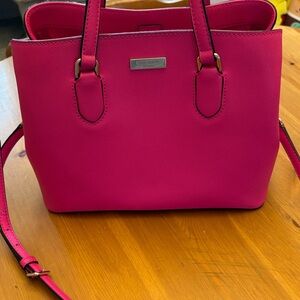 kate spade Hot Pink Structured Satchel with Crossbody Strap